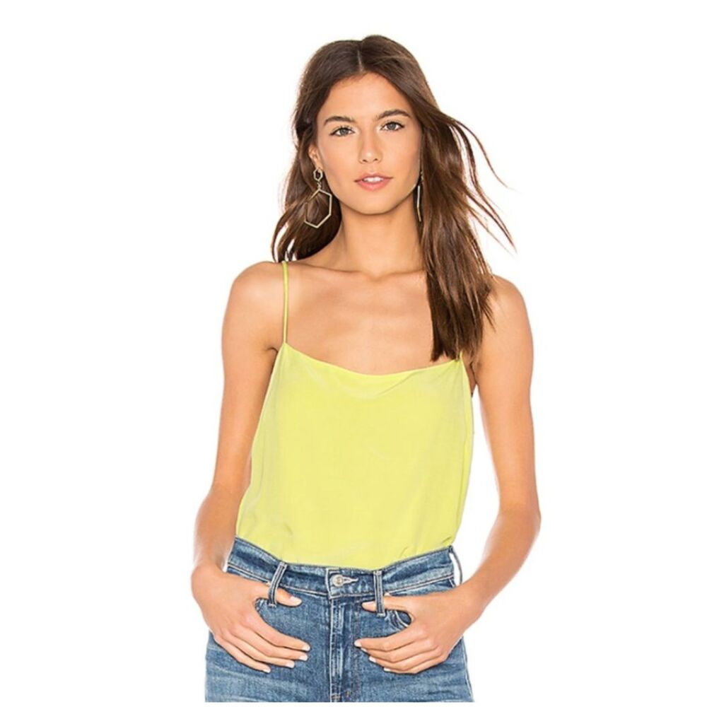 Astr Lemon Chiffon Spaghetti Strap Cami
